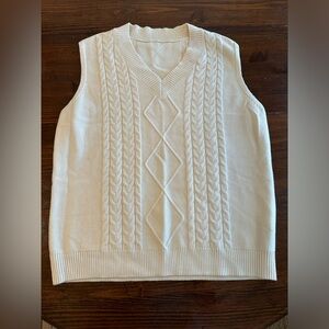 Cream sweater vest for Women